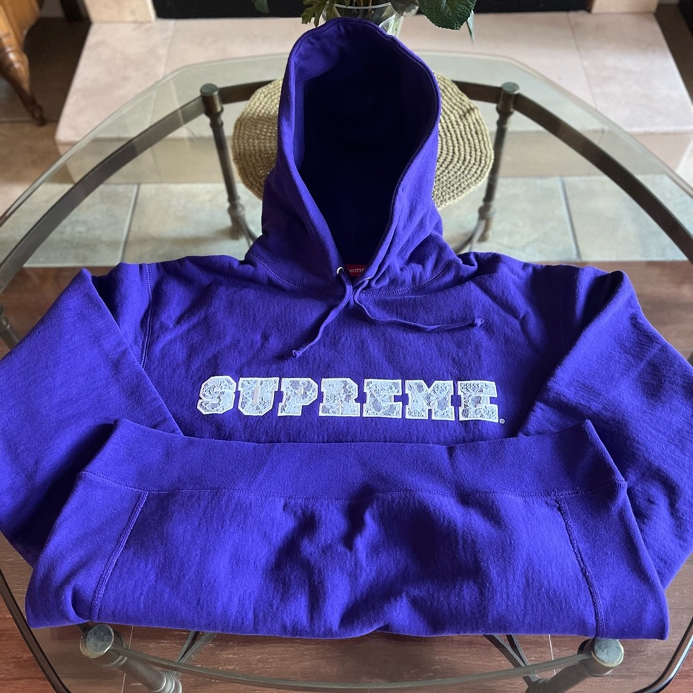 Supreme Hoodie Purple Size M - Picture 5 of 12